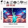 2D Patriotic US Flag & Star Backdrop for Memorial Day Party Photo Booth