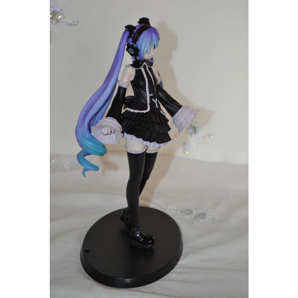 17CM Anime Hatsune Miku Project DIVA Arcade Future Tone Hatsune Miku Zwarte Jurk Lolita Model Speelgoed Cadeau Verzameling Actiefiguur