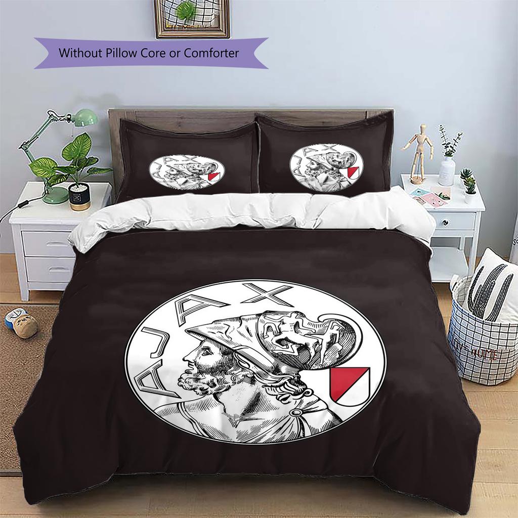 Set Copripiumino con Motivo Amsterdamsche Football Club Ajax Decorazione per la Casa Regalo (1 * copripiumino + 2 * federe senza imbottitura)