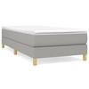 3144143 vidaXL Lit à sommier tapissier avec matelas Gris clair 90x200 cm Tissu