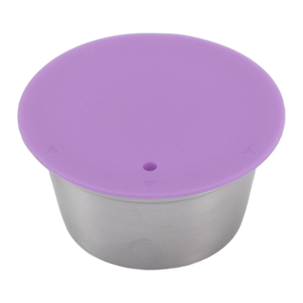 Stainless Steel Refill Coffee Capsules Reusable Coffee Filter Cup Set with Powder Cover for   Gusto