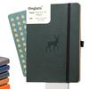 A5 Dotted Journal Notebook Softcover PU Leather Ideal for and Business with Elastic Pen and Bookmark Dingbats - - - Work, Travel, - Pocket, Closure,