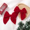 2Pcs/Set Baby Girls Vintage Velvet Fabric Bow Hair Clips For Kids Girls Christmas Sailor Bow Hairpins Baby Headwear Hair Accessories