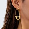 1 Pair Simple Sun Moon Design Stud Earring for Women