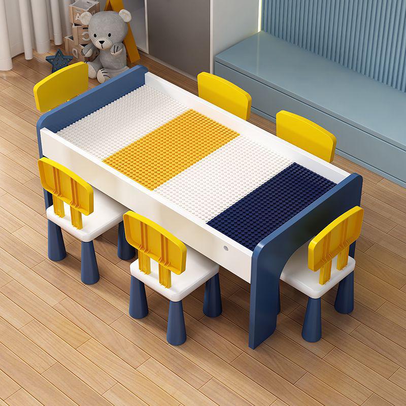 Children's Multifunctional Toy Table with Large Building Blocks