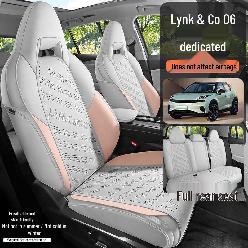 Suede All-Season Semi-Enclosed Saddle Seat Cushion for Lynk & Co 06