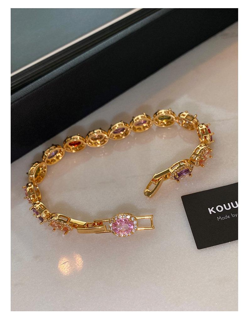 Zircon Oval Buckle Bracelet - Exquisite Niche Design, Light Luxury Jewelry