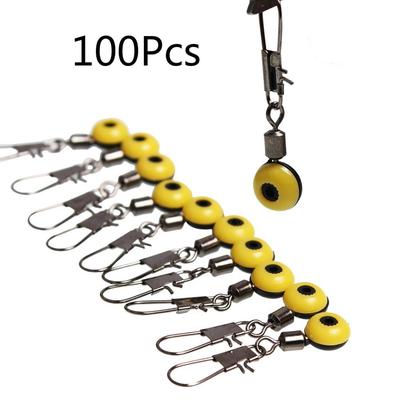 SOUGAYILANG Fishing Line Sinker Slides Hook Shank Clip Connector Swivels Pack of 100pcs