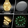 OLEVS 5593 Men's Watches Luxury Business Wristwatch Top Brand Calendar Stainless Steel Waterproof Luminous Quartz Watch for Man