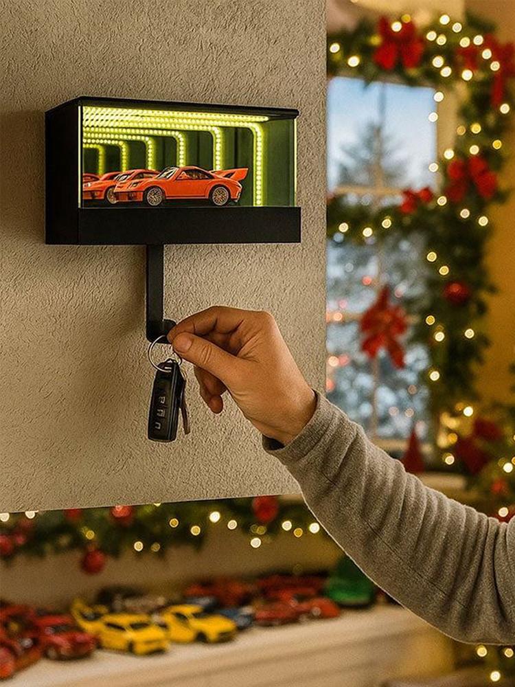 Car Garage Key Holder Key Organizer With LED Light Car Key Hanger For Door Apartment Home Office Entryway (car Not Included)