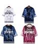 Sequin Star Letter Embroidered Rugby Shirt - European & American Style Team Uniform