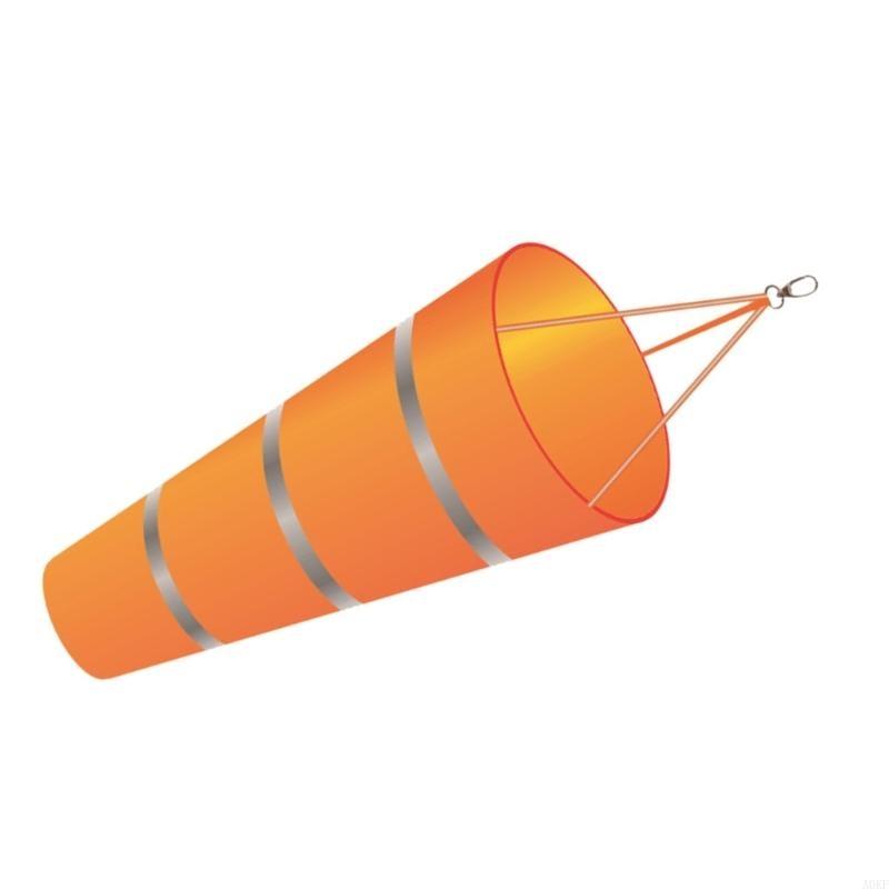 Reflective Plastic Windsock Outdoor Wind Direction Flag with Fluorescent Belt Wind Sock for Garden or Patios Decoration A0KF