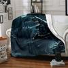 1pc Batman Night Cityscape Flannel Blanket - Soft Warm Throw for Home, Office, TravelL1354
