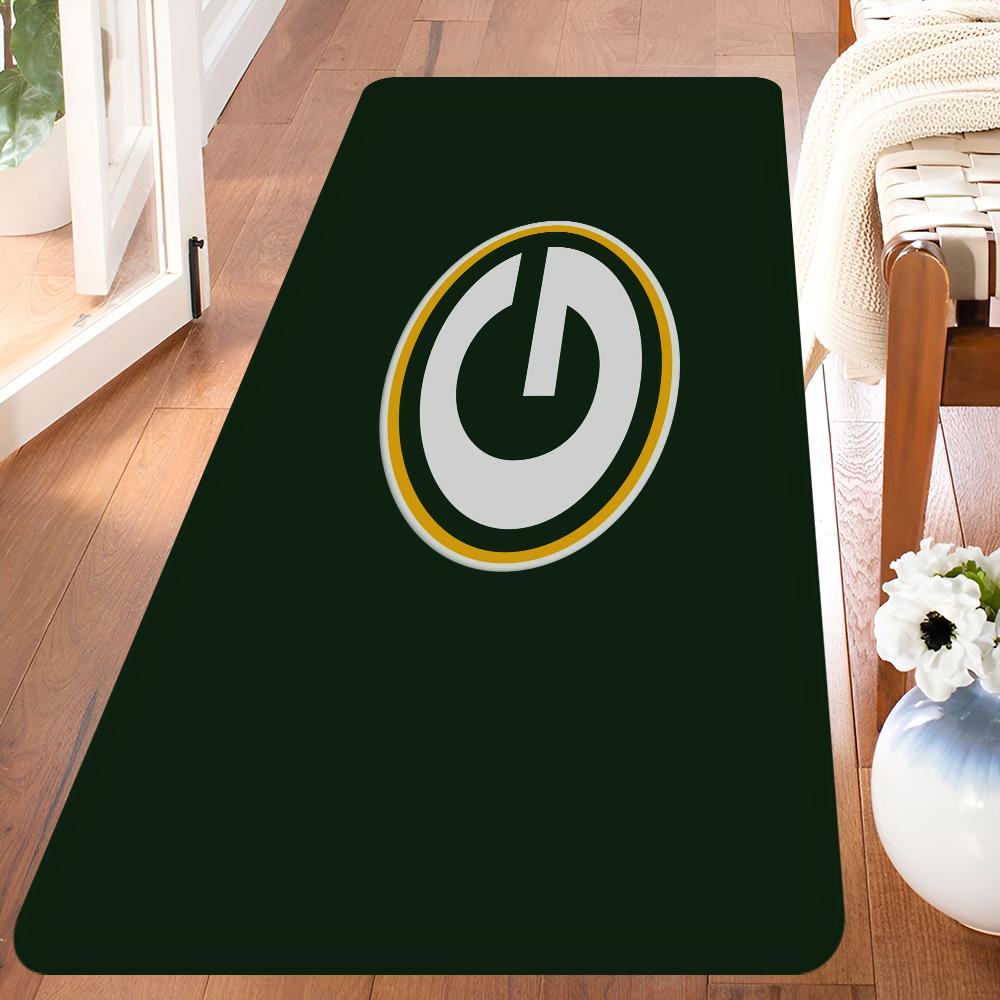 Green BayS PackerS Room Mats Anti-slip Absorb Water Long Strip Cushion Bedroon Mat Household Carpets