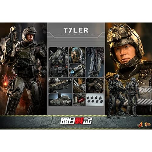 Movie Masterpiece Warriors of Future Tyler 1/6 Scale Figure, Black, Approximately 31cm Tall, MMS667
