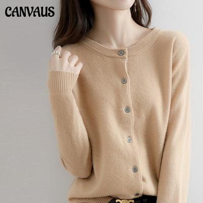 Giacca cardigan da donna maglione lavorato a maglia primaverile e autunnale tinta unita girocollo Maglione esterno lavorato a maglia sottile