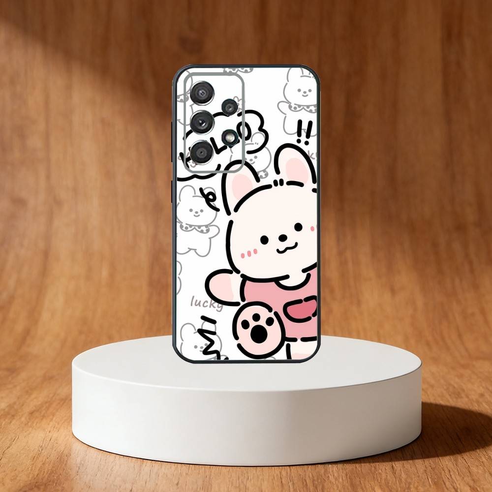 Cute Cartoon Couple Phone Case For Samsung S25,S24,S21,S22,S23,S30,Ultra,S20,Plus,Fe,Note,10,9,5G Black Cover