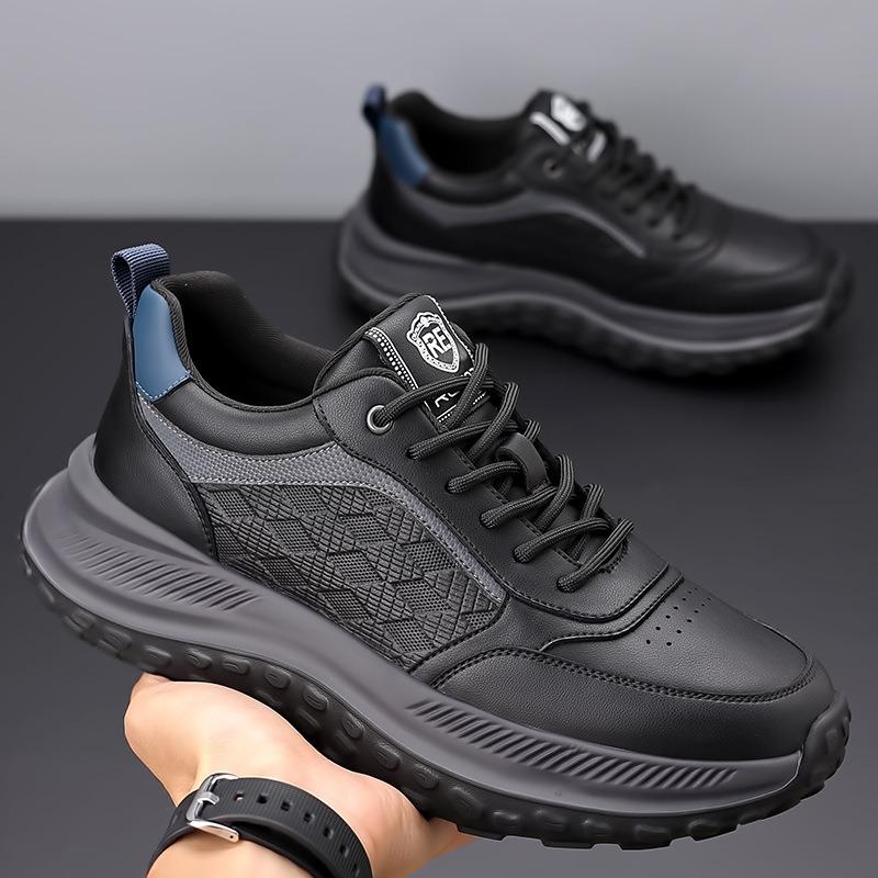 Fashion New Cow Leather Platform Sneakers for Men Designer Soft-soled Spring Autumn Running Shoes Men Fashion Sports Zapatillas Hombre
