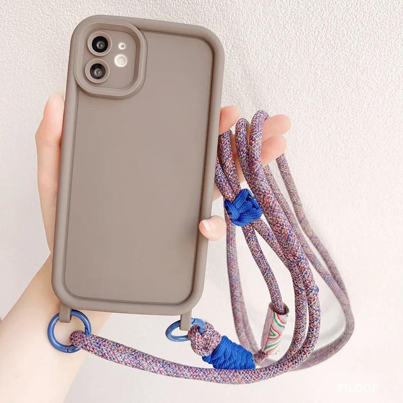 Husă de telefon cu șnur reglabil pentru colier crossbody pentru iPhone 15 16 14 13 11 12 Pro Max MiNi XR X XS 7 8 plus SE 2020, husă moale