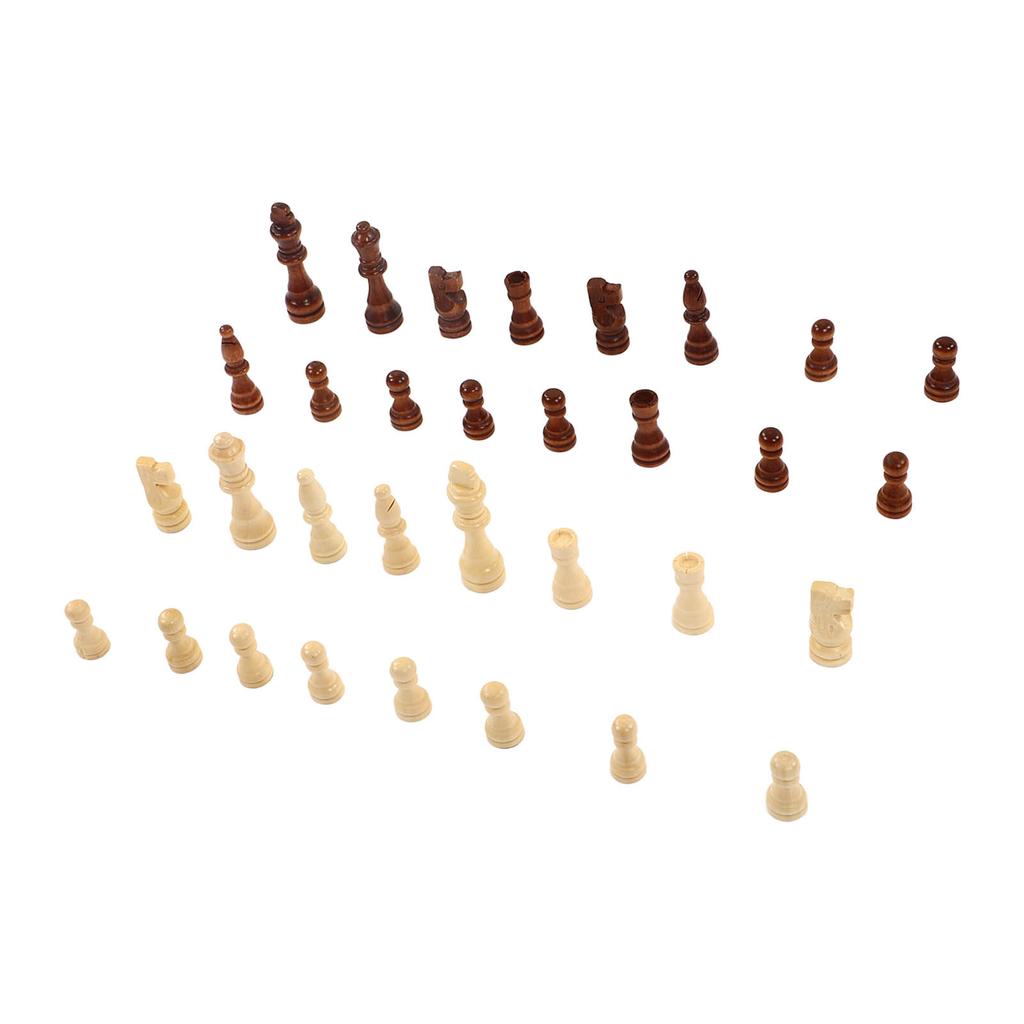 Chess Pieces Only 91mm King Height 32PCS Two Colors Chess Game Pawns for Home Party