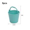 5pcs 6 Colors Doll Miniature Bucket Model Mini Children Beach Small Bucket