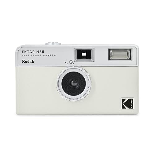 

Kodak EKTAR H35 Half-Frame Film Camera, 35mm, Reusable, Focus-Free, Lightweight, Easy to Use (White) (Film and AAA batteries not included)