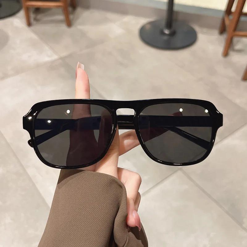 Vintage Luxury Brand Designer Square Sunglasses Women For Men Popular Sun Glasses Punk Fashion Big Frame Ladies Shades Uv400
