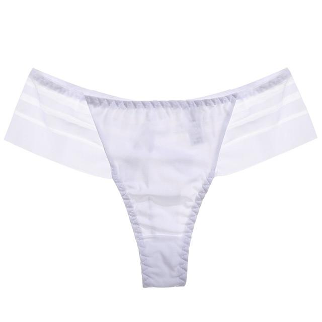 FINETOO Dameblonder Truser Sexy Undertøy Gjennomsiktige Erotiske Underbukser Sømløse Thong G-streng Tanga Lingeri