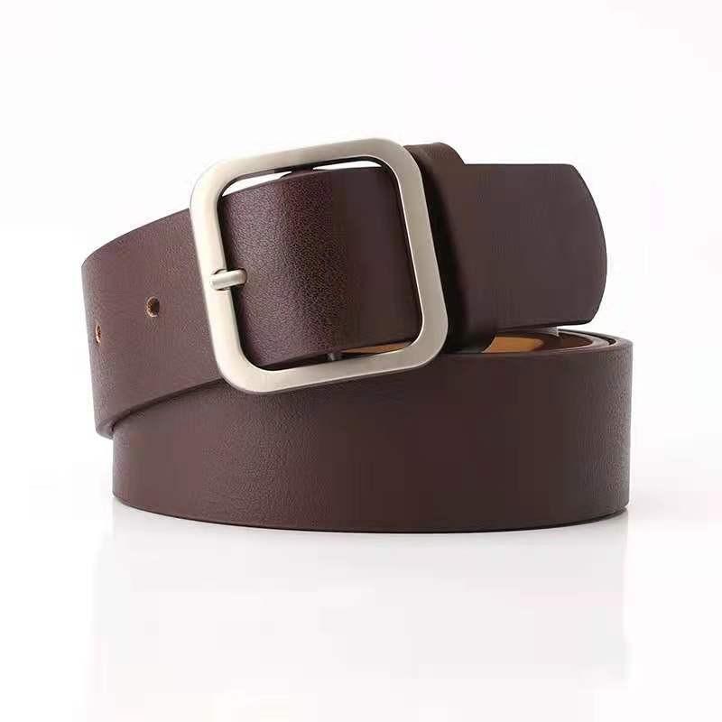Square Retro Stylish Buckle Pu Leather Womens Belt In Multiple Fashionable Colors