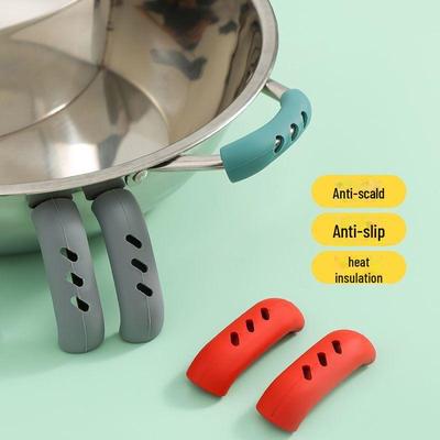 High Temperature Silicone Pot Handle Covers - Heat-Resistant, Non-Slip, Anti-Scalding for Lids and Casseroles