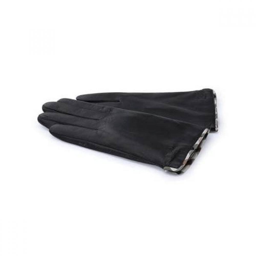 Daks Women S gloveS Black lambSkin Check Line touchScreen gloveS Dcgv6f222bk