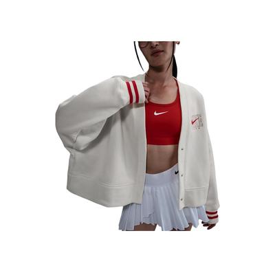 Striped Loose Fit Single-Breasted Long Sleeve Knit Sweater Women Tops White HJ0947-133