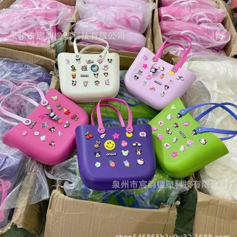 Borse estive carine con buchi Borsa a spalla in EVA Borsa da spiaggia mini in gelatina DIY Borsa a tote