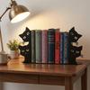 Black Metal Metal Bookend Durable Iron Book Holder Cute Cat Bookend  Room Atmosphere