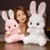 45/55CM Lovely Sitting Rabbit Plush Toys Kawaii Long Ear Bunny Plush Pillow Stuffed Soft Dolls Children Birthday Brinquedos Gift