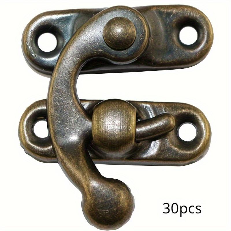 

30 шт. Античная бронза Левый поворотный рычаг Крошечный крючок Защелки, 1,3 X 1 дюйм Медный оттенок Деревянная коробка Защелки-засовы, Промышленная фурнитура Зажимы Left-30pcs