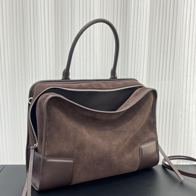 New Luo Jia Amazona180 Bowling Bag Cowhide Briefcase Large Capacity Hand-held Underarm Commuter Women's Bag