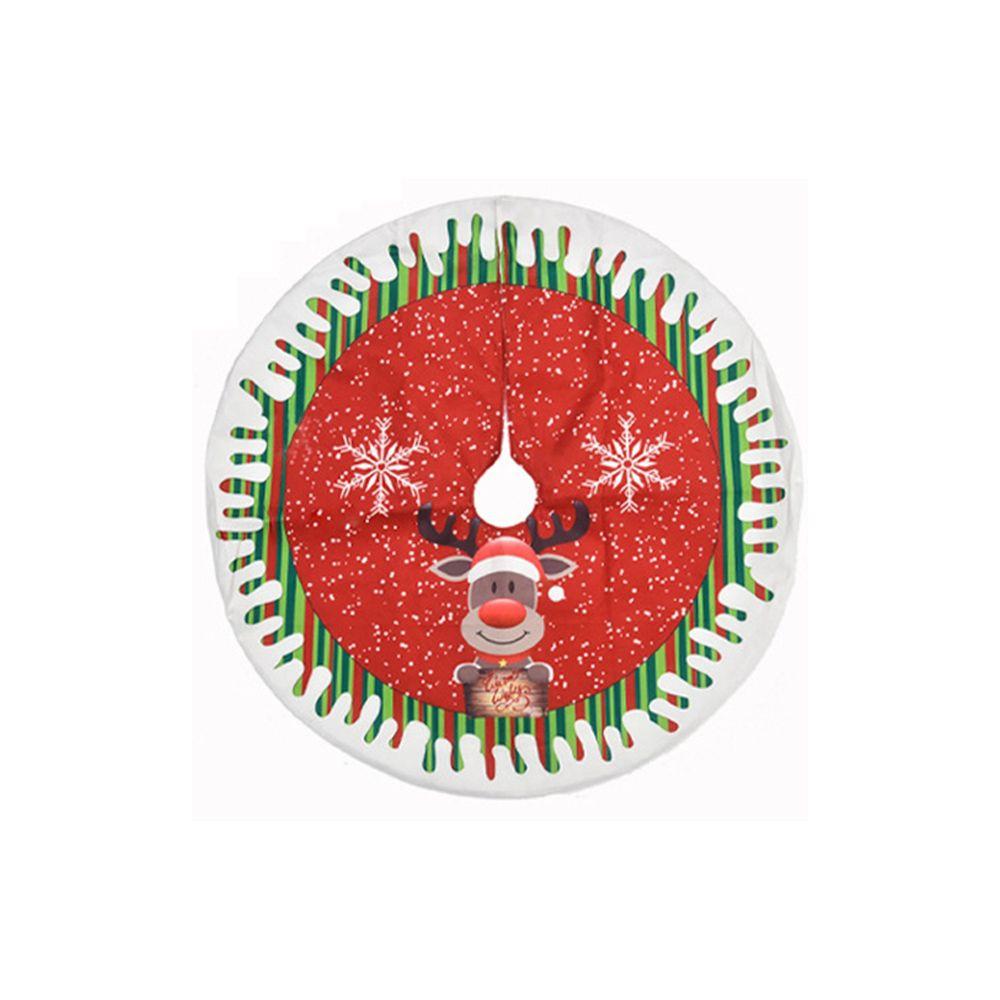 New Year Cloth/Linen Xmas Layout Floor Mat Cover Xmas Decor Christmas Carpet Xmas Tree Skirt