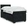 Box Spring Bed with Mattress Black 80 X 200 Cm Velvet