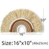 Boho arco-íris decoração de parede arte pequena boêmia macrame tecido tapeçaria de suspensão para menina quarto menino berçário porta decoração