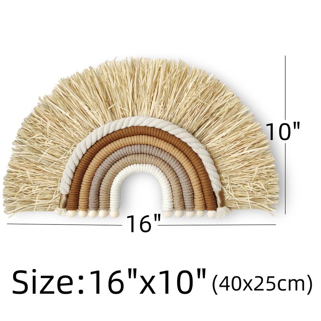 Boho arco-íris decoração de parede arte pequena boêmia macrame tecido tapeçaria de suspensão para menina quarto menino berçário porta decoração