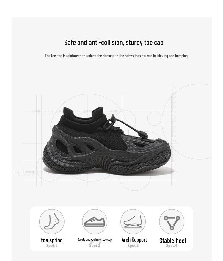 ABCkids 2026 Spring Kids Flyknit Sports Shoes - Versatile, Trendy Footwear for Boys & Girls