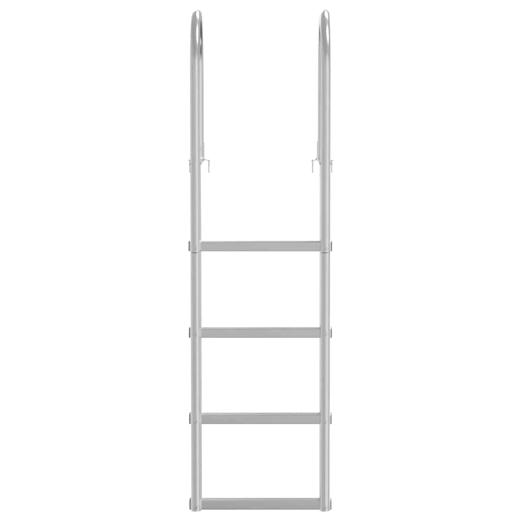 4 Step Dock Ladder Silver 45 * 11.5 * 162 Cm Aluminum