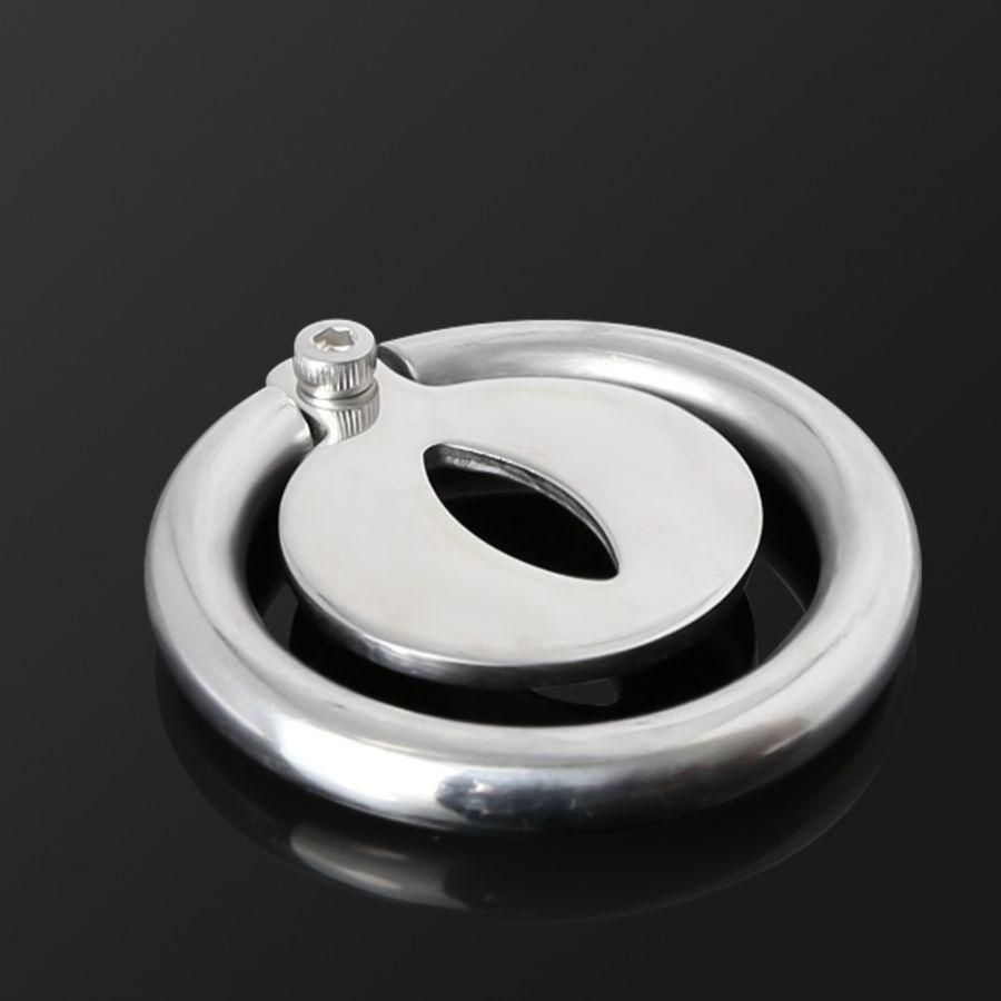 Super Small Male Stainless Steel Cage with Screws Ring Lock Chastity Cage Belt
