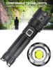 XHP70 High-Brightness LED Flashlight - Aluminum Alloy, Telescopic Zoom, Electric Display, Waterproof, Multifunctional Outdoor Handheld Light
