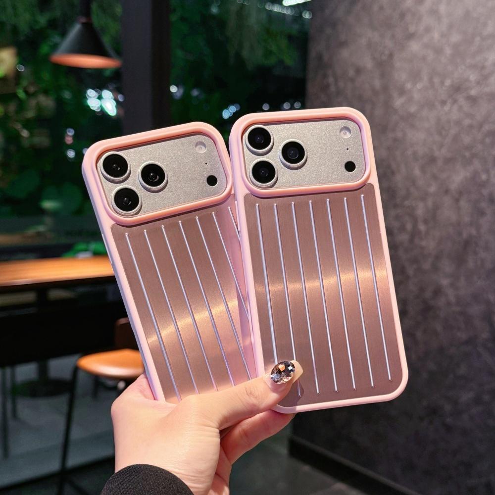 Solid Color Aluminum Alloy Military Armor Phone Case for iPhone 17 Pro Max Case 14 15 16 Pro 13 Traveller Luggage Bumper Cover