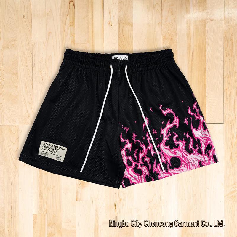 BKTSQD Unisex Quick-Dry Mesh Sports Shorts for Running, Basketball, and Swimming