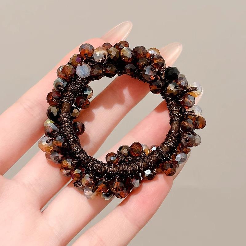 

Блискуча Плетена Пов язка для Волосся Високий Хвіст Елегантна Гумка для Волосся Шикарні Гумки для Волосся Аксесуари для Волосся Еластичні Пов язки для Волосся