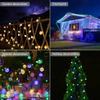 100 LED solar bubble ball string lights, 12M long IP65 waterproof LED fairy light, 8 lighting modes, crystal ball design