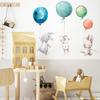Wall Stickers Bunny Removable Damage Free Multi-color Cartoon Decals with Rabbit Wall Stickers